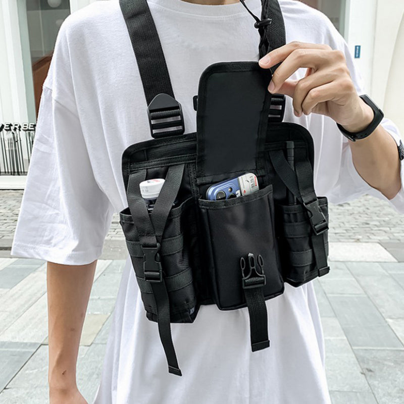 YH6025 Outdoor Tactical Vest Dual Shoulder Bag Oxford Cloth Chest Bag YH6025 Outdoor Tactical Vest Dual Shoulder Bag Oxford Cloth Chest Bag